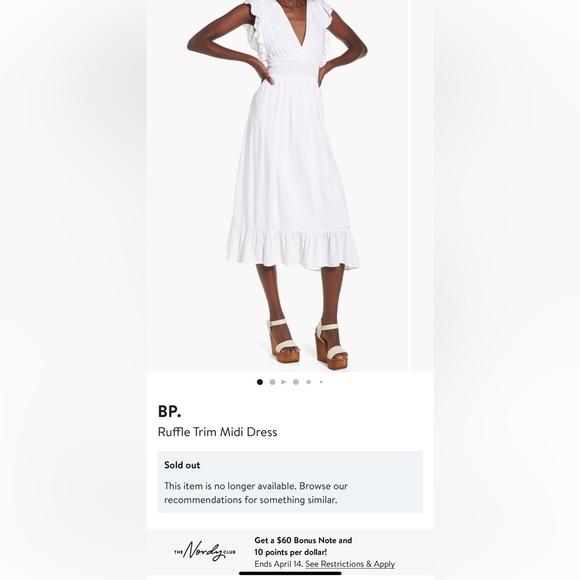 NWT BP ruffle trim midi dress - Picture 7 of 10